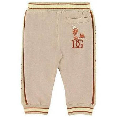 Dolce &amp; Gabbana Boys Cotton Joggers Beige