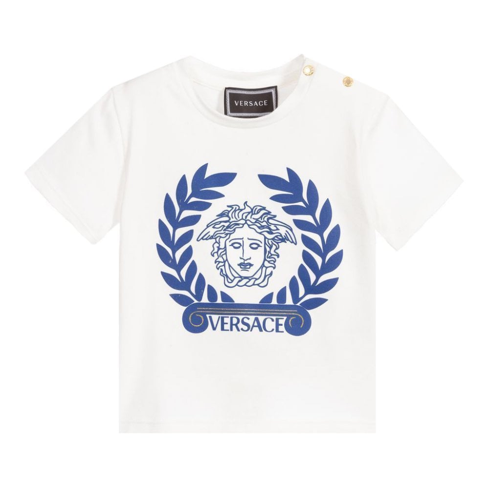 Versace Baby Boys Cotton Logo T-shirt White