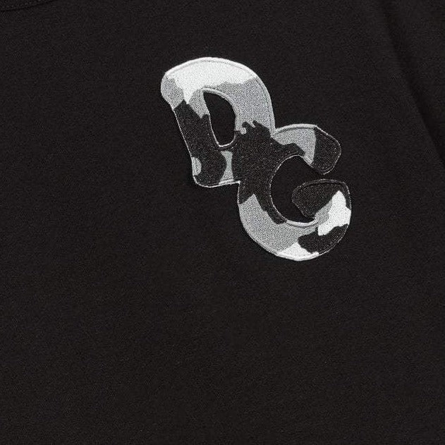 Dolce &amp; Gabbana Boys Camouflage Logo T-shirt Black