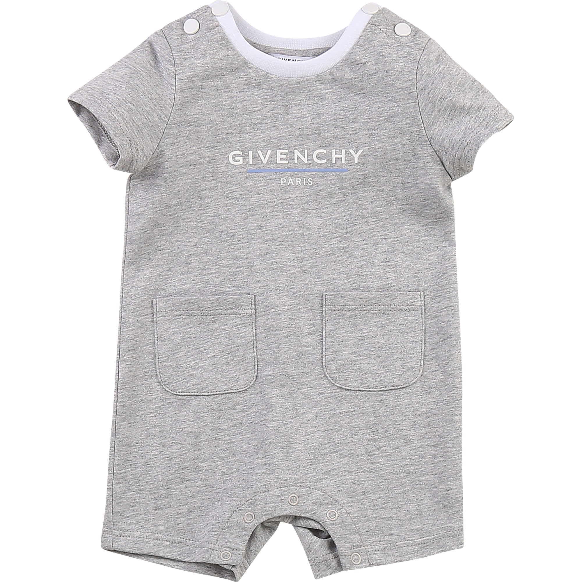 Givenchy Baby Boys Cotton Babygrow Grey