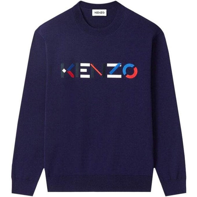 Kenzo Men&#39;s Multi-coloured Jumper Navy