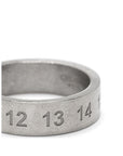 Maison Margiela Men's Plated Number Ring Silver