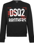 Dsquared2 Men's Graphic "Brothers" Print Sweatshirt Black