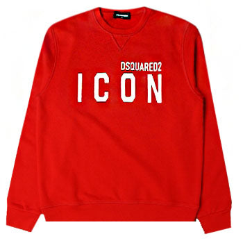 Dsquared2 Boys Red logo print cotton sweatshirt