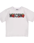 Moschino Girls Strawberry Leggings Set White