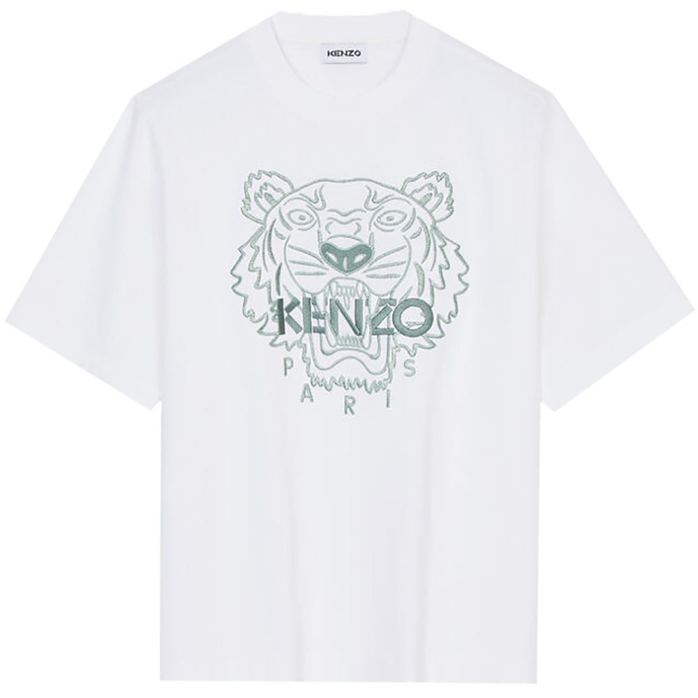 Kenzo Men&#39;s Oversized Tiger T-Shirt White