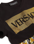 Versace Girls Barocco Logo Dress Black