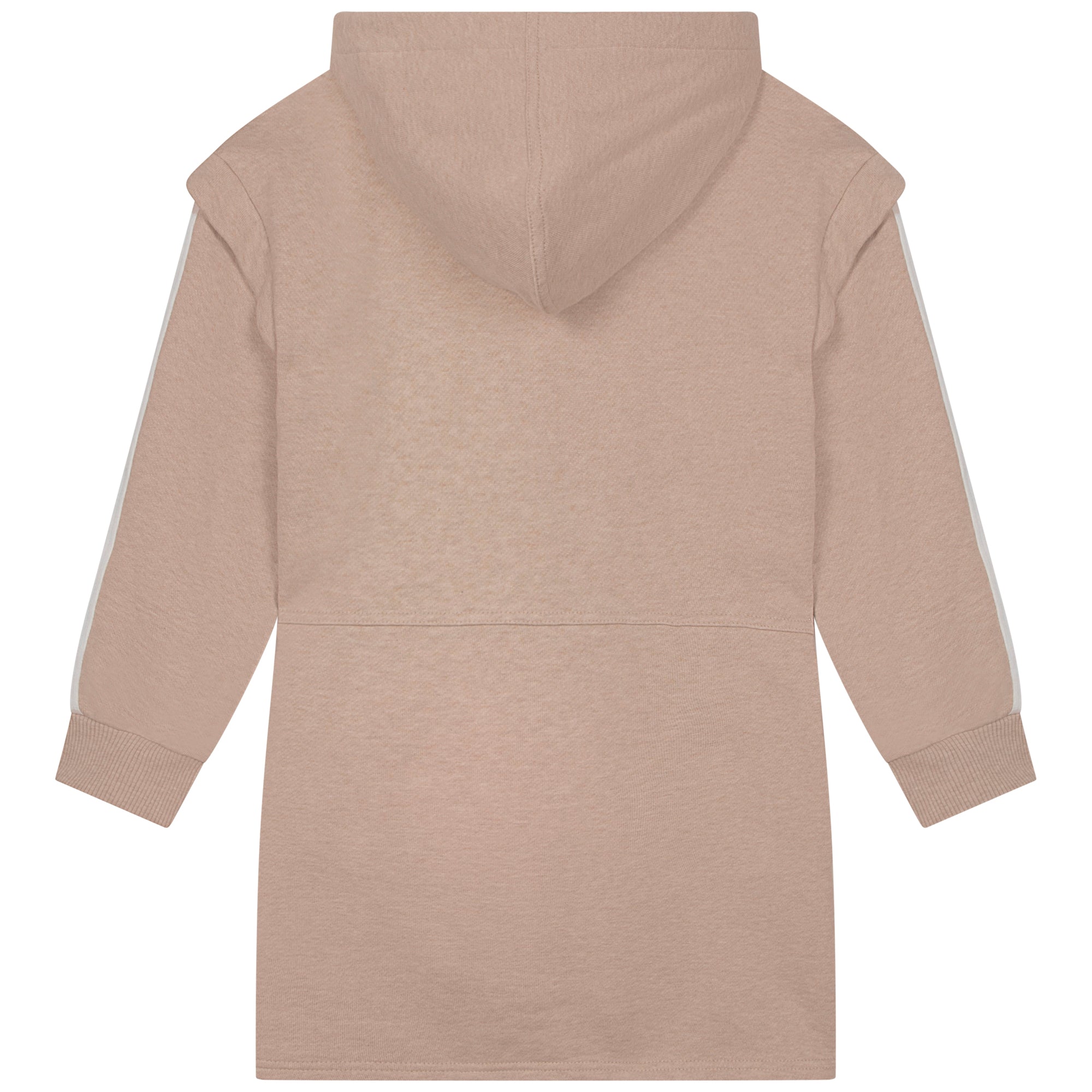 Chloé Girls Logo Print Hooded Dress Beige