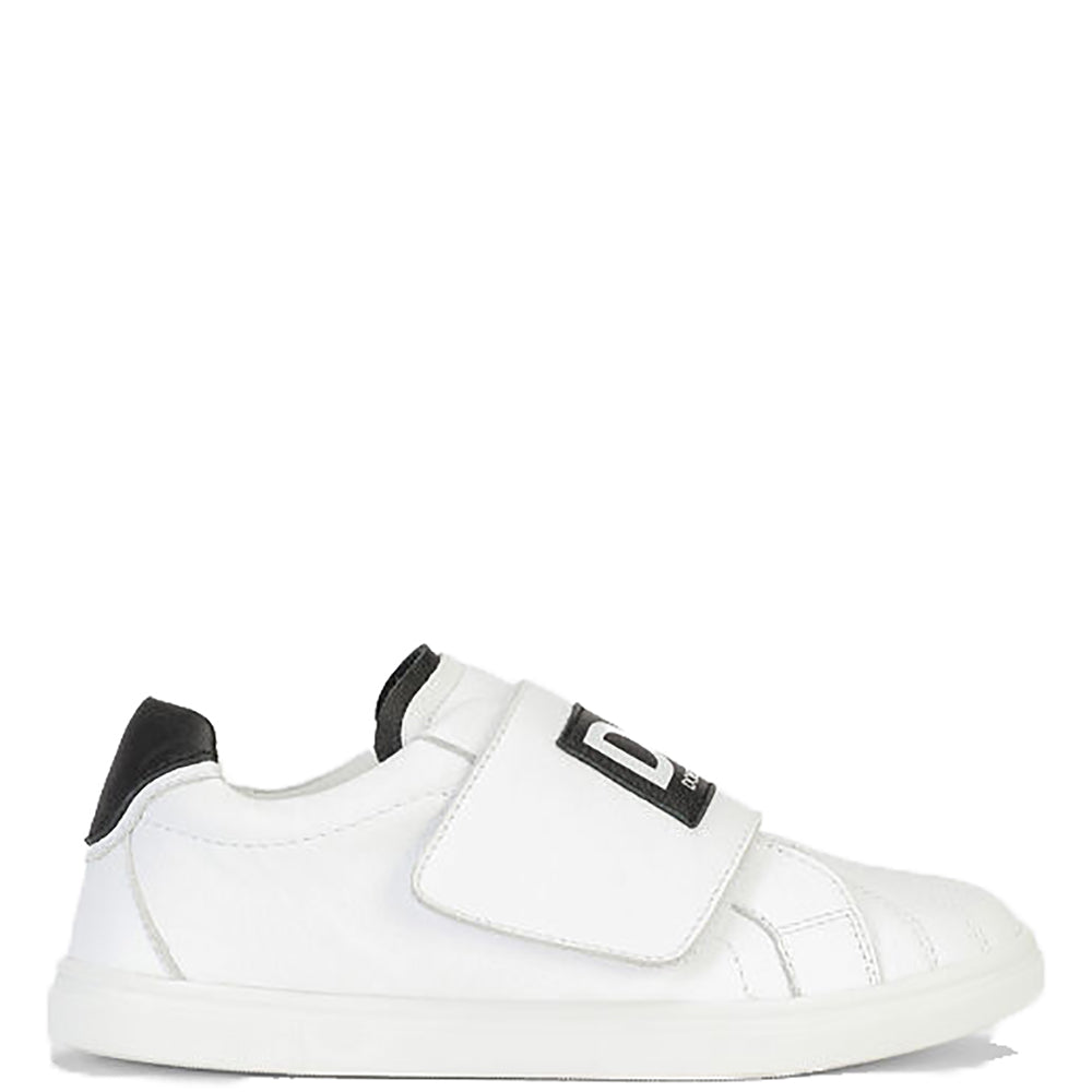 Dolce &amp; Gabbana Boys Strap Trainers White