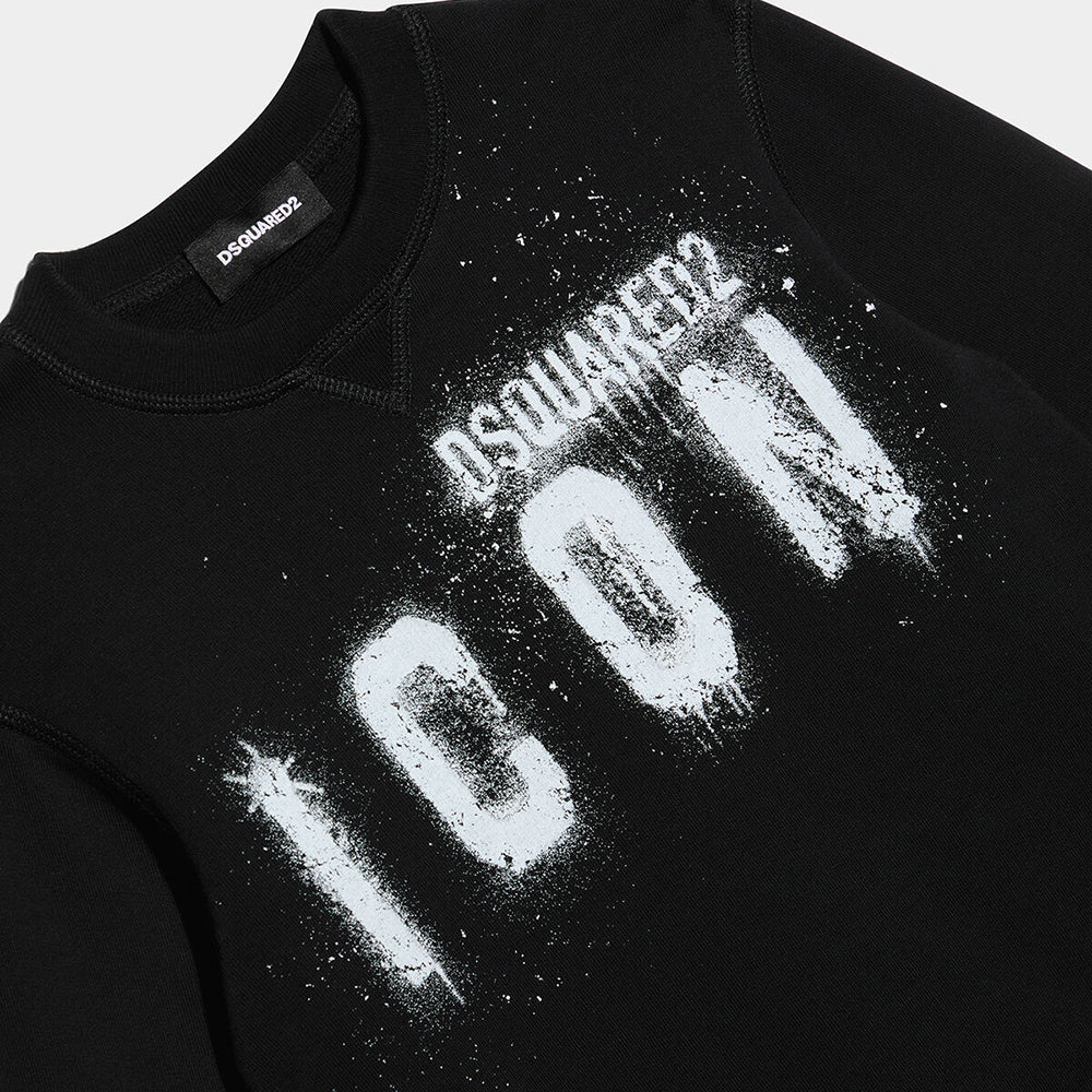 Dsquared2 Boys Spray Icon Sweater Black