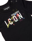 Dsquared2 Baby Boys Icon Paint Splatter T-shirt Black