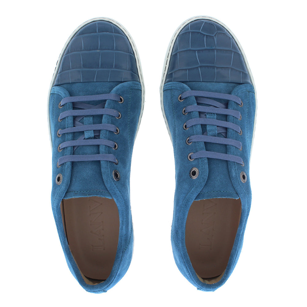 Lanvin - Mens Crocodile Embossed DBB1 Sneakers Blue