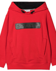 Givenchy Boys Logo Embossed Hoodie Red