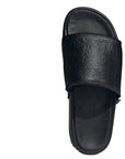 Y-3 Mens Leather Slides Black