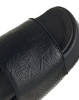 Y-3 Mens Leather Slides Black