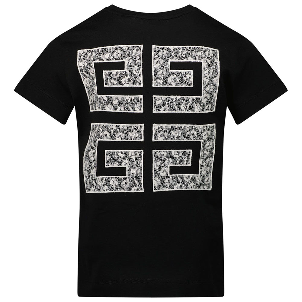 Givenchy Girls 4G Logo T-shirt Black