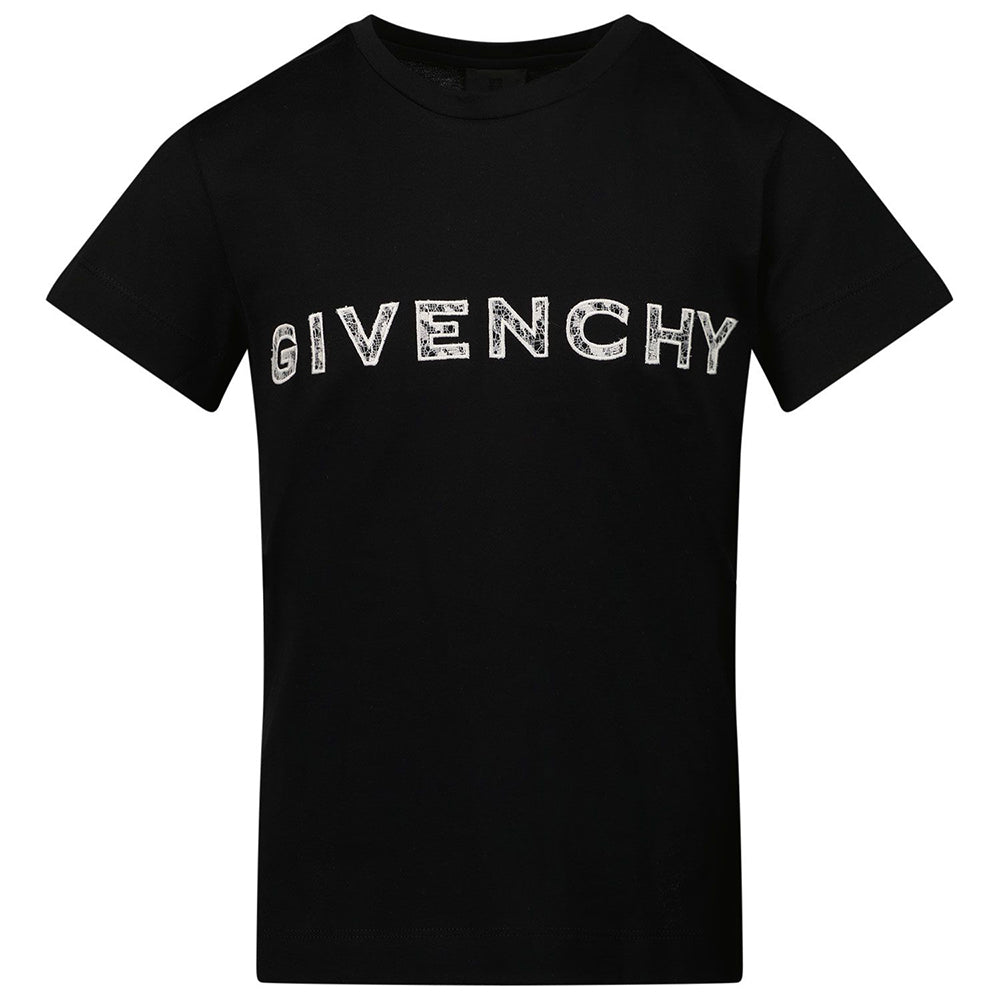 Givenchy Girls 4G Logo T-shirt Black
