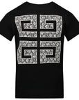 Givenchy Girls 4G Logo T-shirt Black