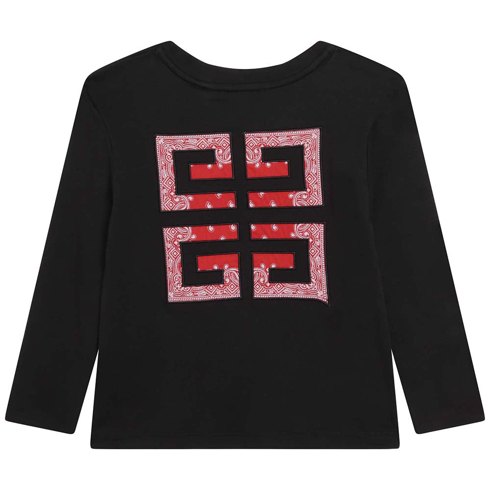 Givenchy Kids bandana-print long-sleeved jumper - Black