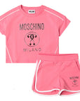 Moschino Girls T-shirt and Shorts Set Pink