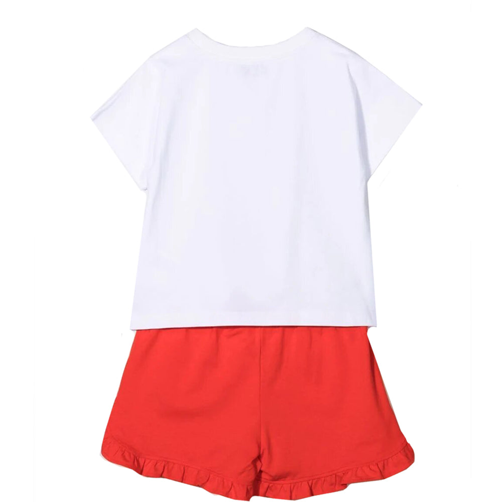 Moschino Girls T-Shirt &amp; Shorts Set White