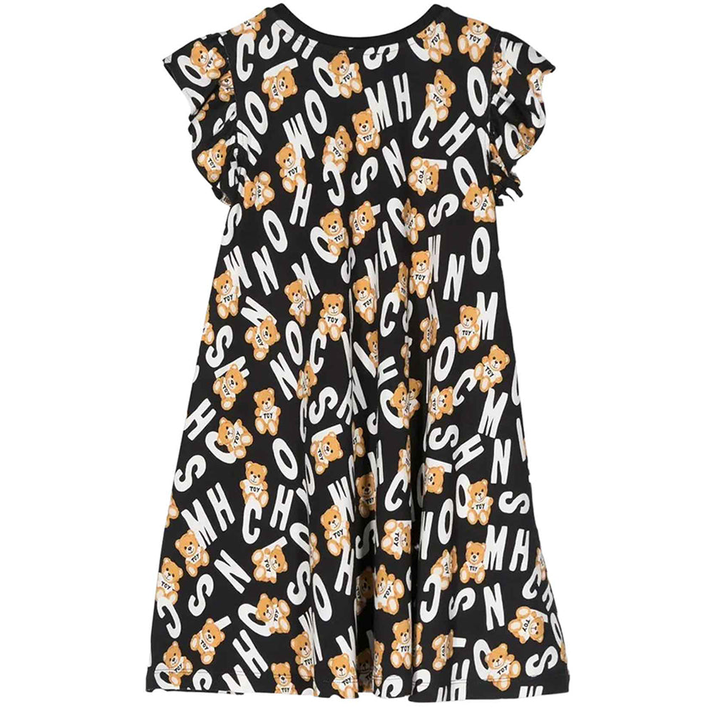 Moschino Girls All-Over Print Dress Black