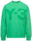 Y-3 Mens Logo Sweater Green