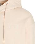 Y-3 Mens Chest Logo Hoodie Cream