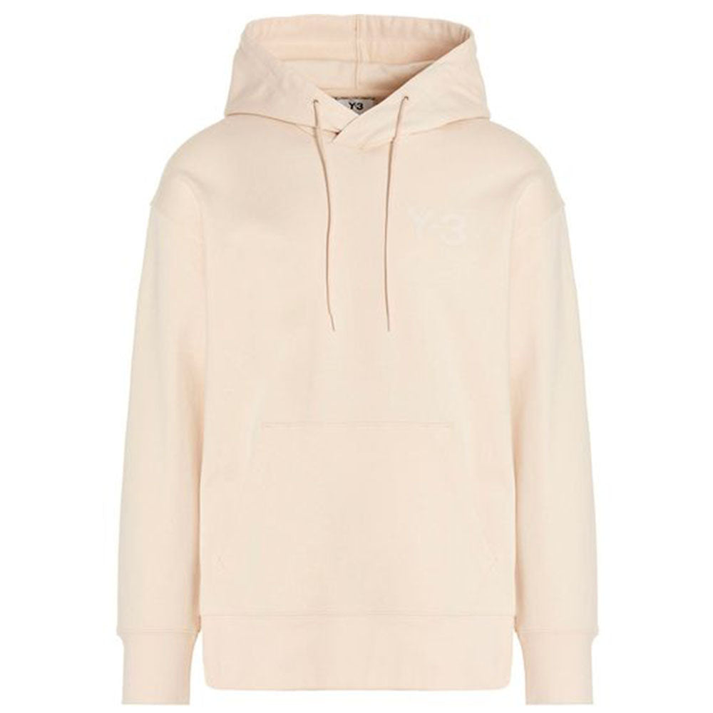 Y-3 Mens Chest Logo Hoodie Cream