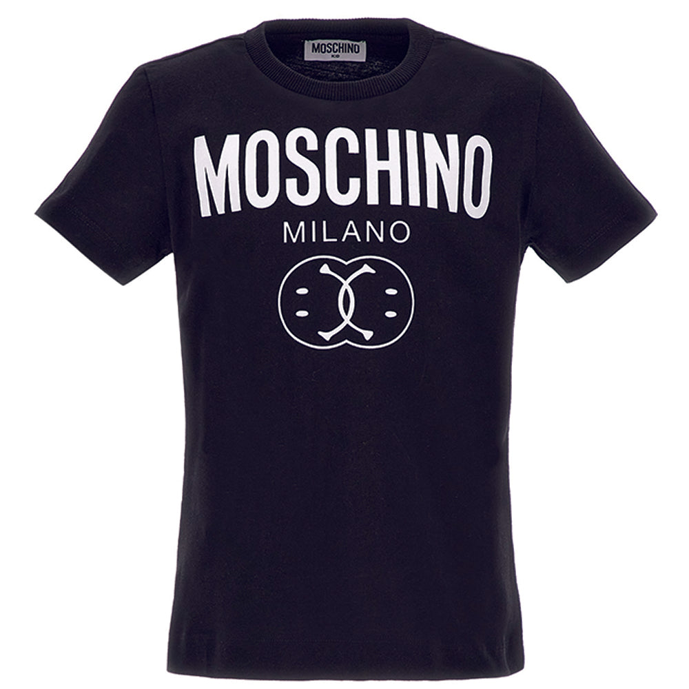 Moschino Boys Smiley T-shirt Black