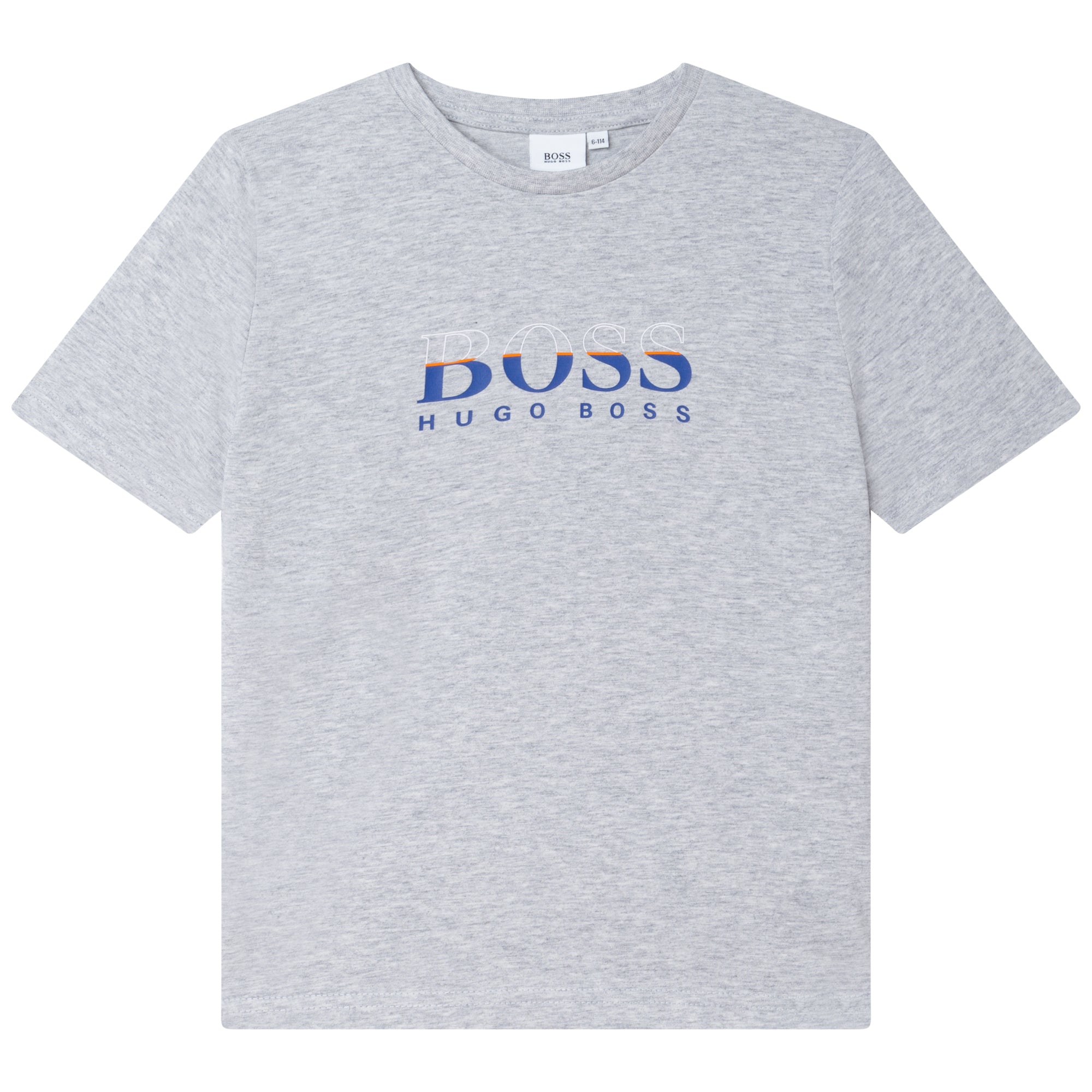 Hugo Boss Boys Grey Logo T-Shirt