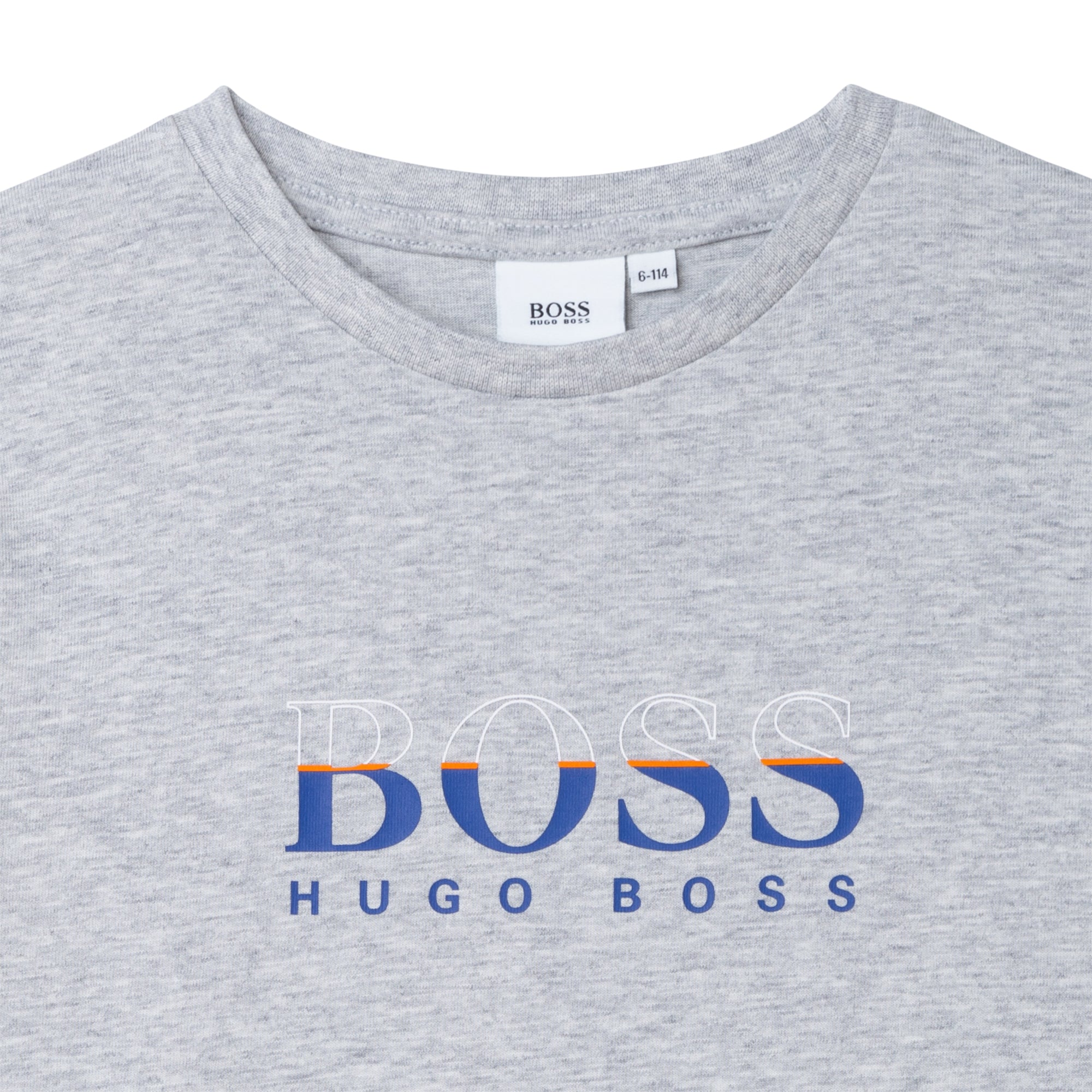 Hugo Boss Boys Grey Logo T-Shirt