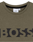 Hugo Boss Boys Logo T-shirt Green