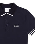 Hugo Boss Boys Logo Polo Shirt Navy