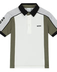 Hugo Boss Boys Polo Shirt & Shorts Set White