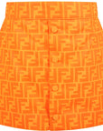 Fendi Girls FF Logo Skirt Orange