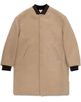 Fendi Girls Logo Wool Coat Beige