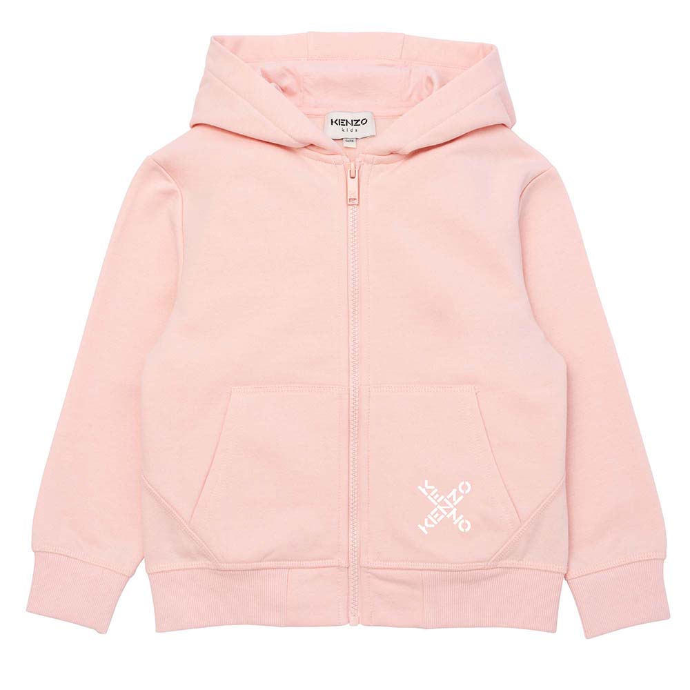 Kenzo Girls X Logo Hoodie Pink