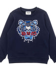 Kenzo Boys Tiger Sweater Navy