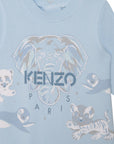 Kenzo Baby Boys Elephant Logo Romper Blue