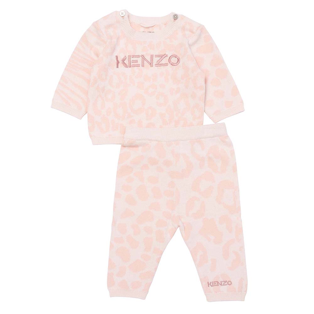 Kenzo Baby Girls Pink Tiger Tracksuit Pink