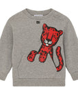 Dolce & Gabbana Baby Boys Animalier Leopard Sweater Grey