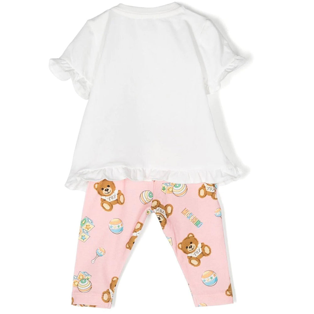 Moschino Baby Girls T-shirt &amp; Leggings Set White