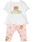 Moschino Baby Girls T-shirt & Leggings Set White