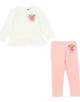 Moschino Baby Girls Teddy Bear T-shirt And Leggings White