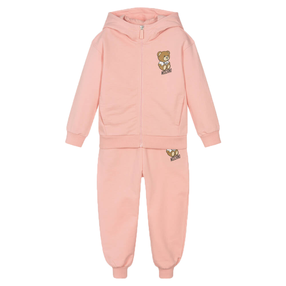 Moschino Baby Girls Teddy Bear Tracksuit Set Pink