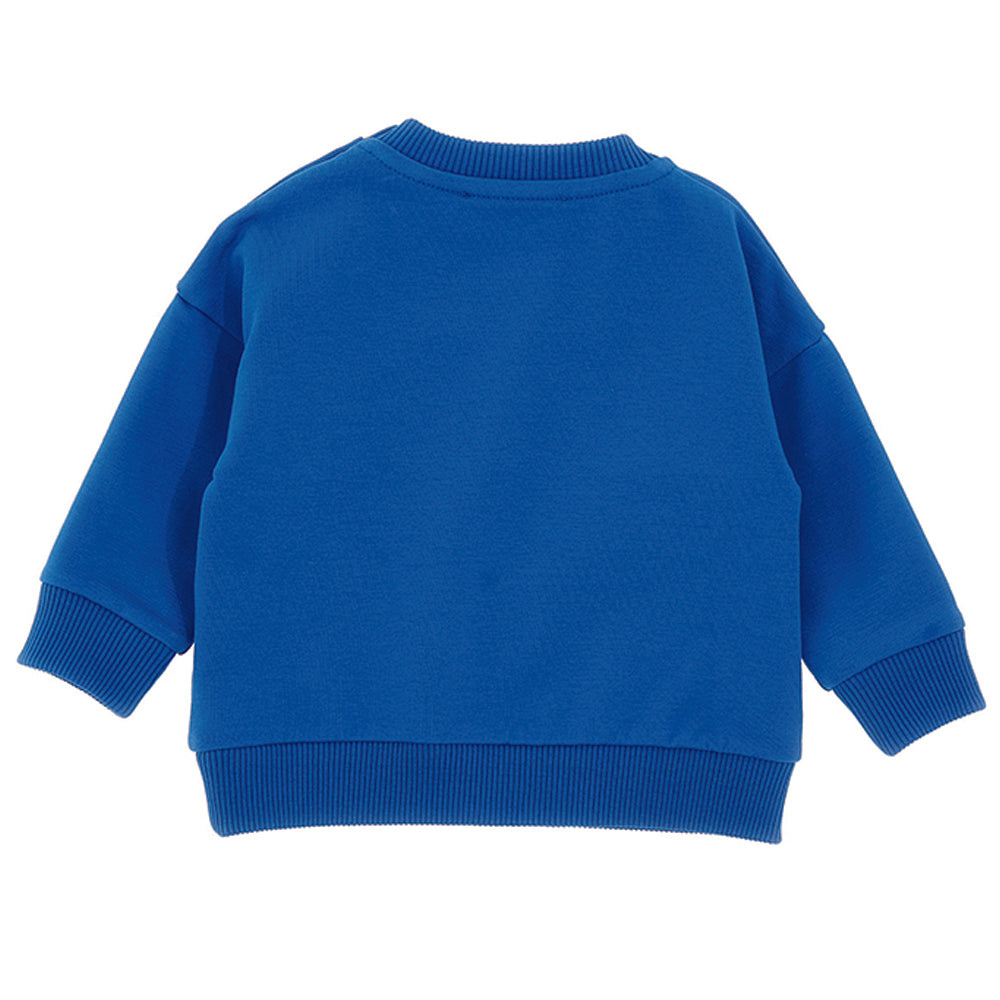 Moschino Baby Boys Teddy Bear Football Print Sweater Blue