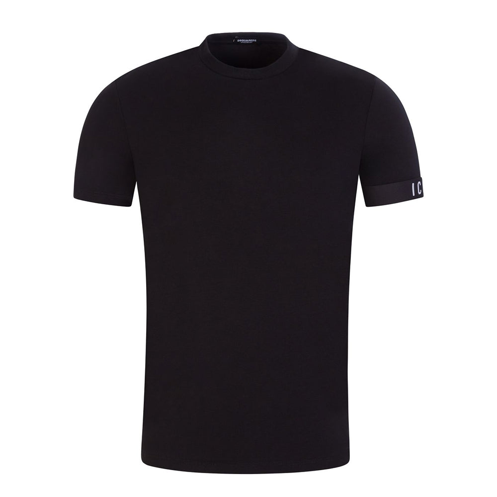 Dsquared2 Men&#39;s ICON Cuff T-Shirt Black