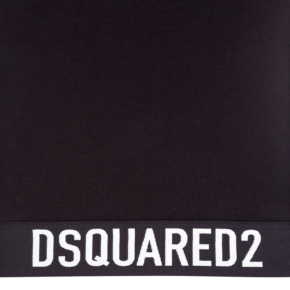 Dsquared2 Men&#39;s Underwear Cuff Logo T-Shirt Black