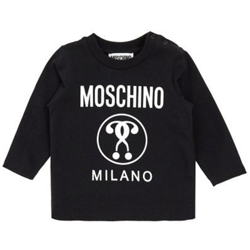 Moschino Baby Boys Logo T-shirt Black